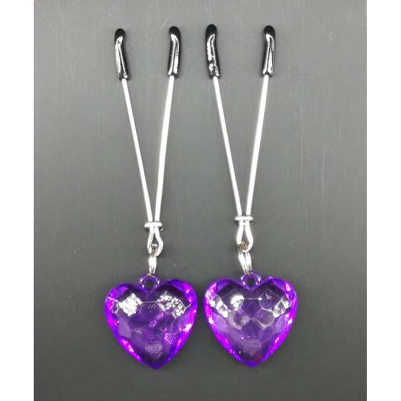 奴隷イカセ ハートダイヤモンド クリップ パープル