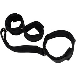 虜(とりこ)背面首手枷(黒) 【SM-0734】