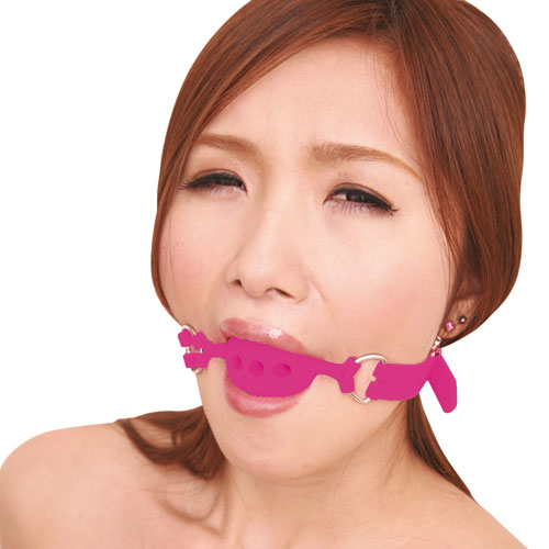 虜プレミアム　口枷(中)桃 【SM-0893】