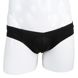 ★ミラコスモ　メンズもっこりハーフバック　Lブラック【40022LBK】