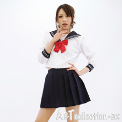 AKIBA清純セーラー ホワイト 長袖【KA0114NB】