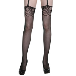 ★ジャカードレーストップストッキング【A130】