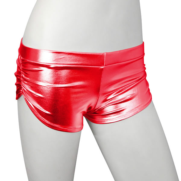 ★メタリックホットパンツ　レッド