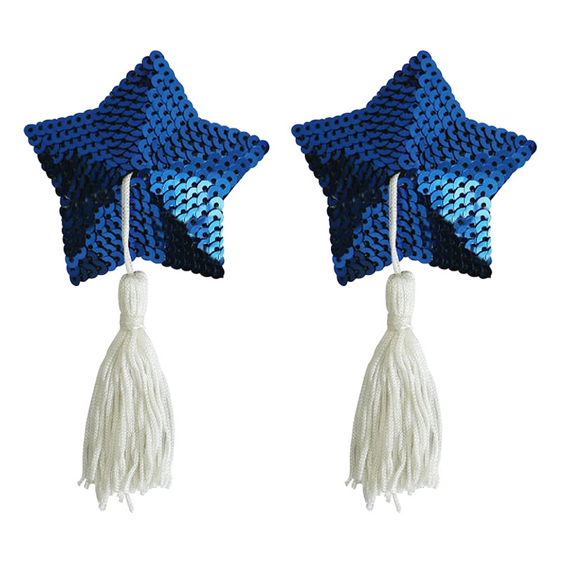 ★ニップルタッセル　スパンコールスター青