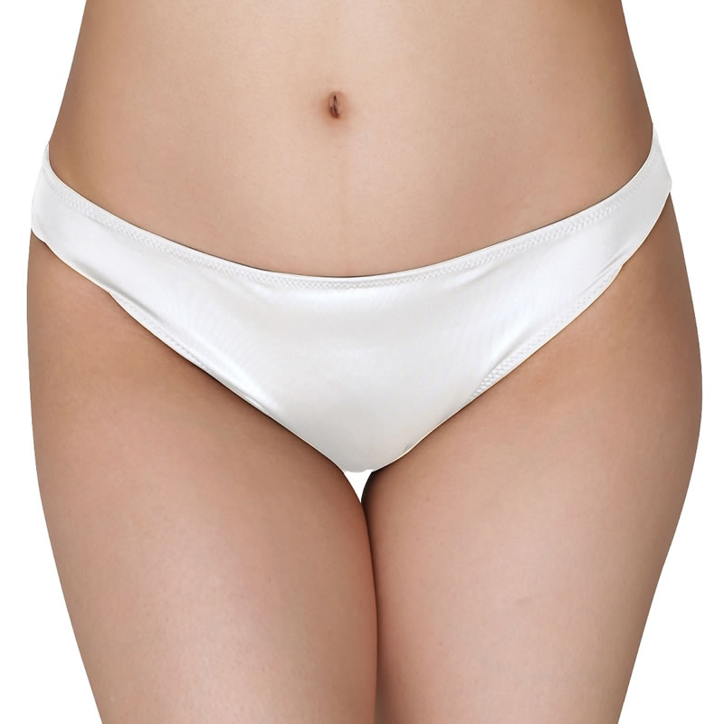 ★在庫処分特価★ UNISEX 光沢ストレッチゆったりフルバック　ホワイト