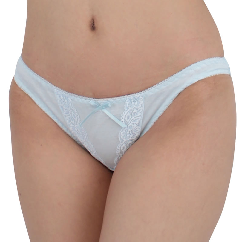 ★コットン&レースコンビフルバック　ターコイズ