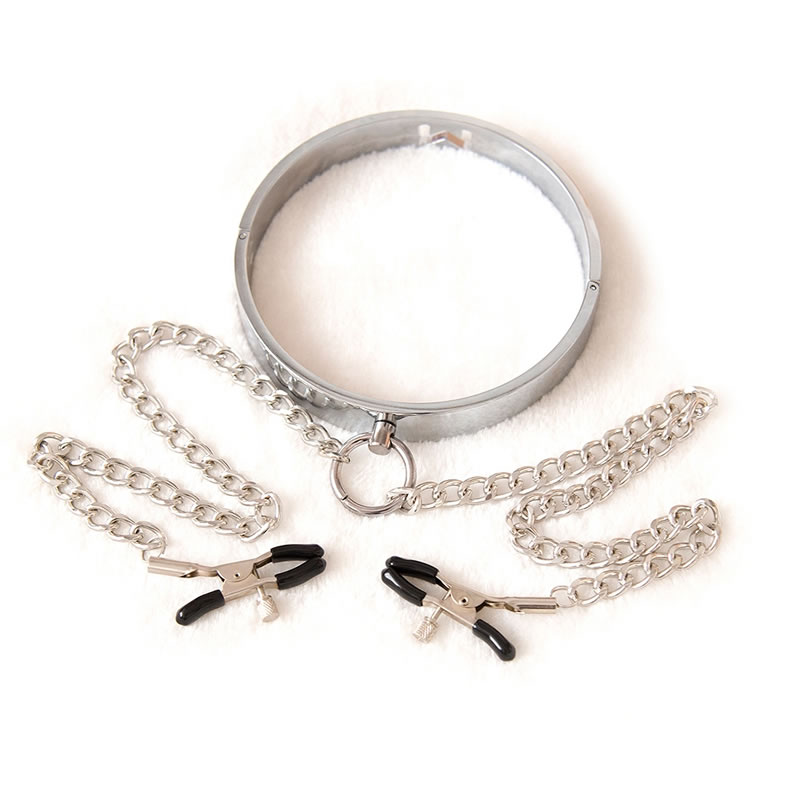 ★SM-VIP 金属製首輪&ニップルクリップ