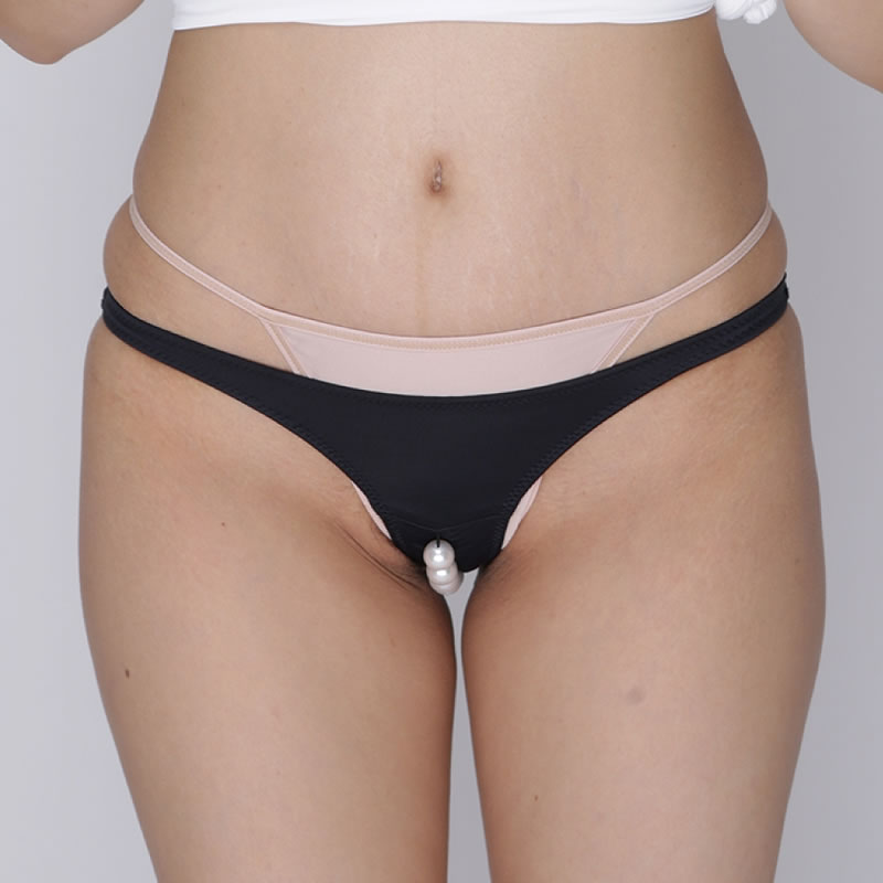 ★レディース外パール付くい込みハーフバック