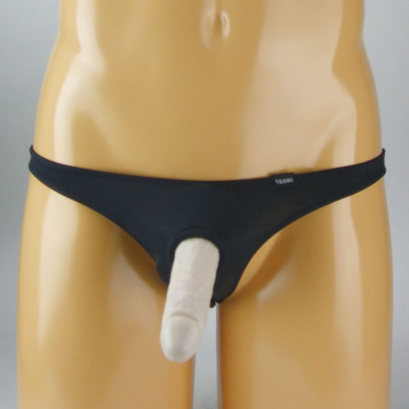 ★メンズ　2wayストレッチシリコンリング埋め込みフルバック　ブラック　Mサイズ