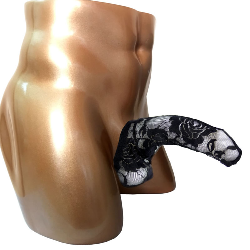 ★BadDaddy セクシーメンズ レースサック(S-006)ブラック