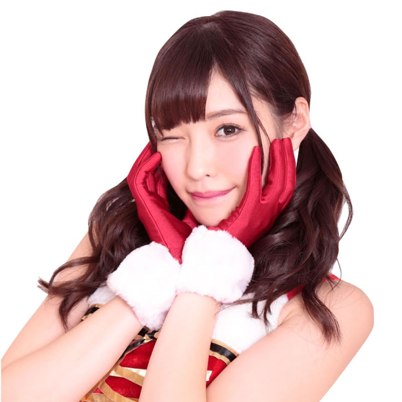 サンタ手袋ショート【KH7068RE】　※欠品中