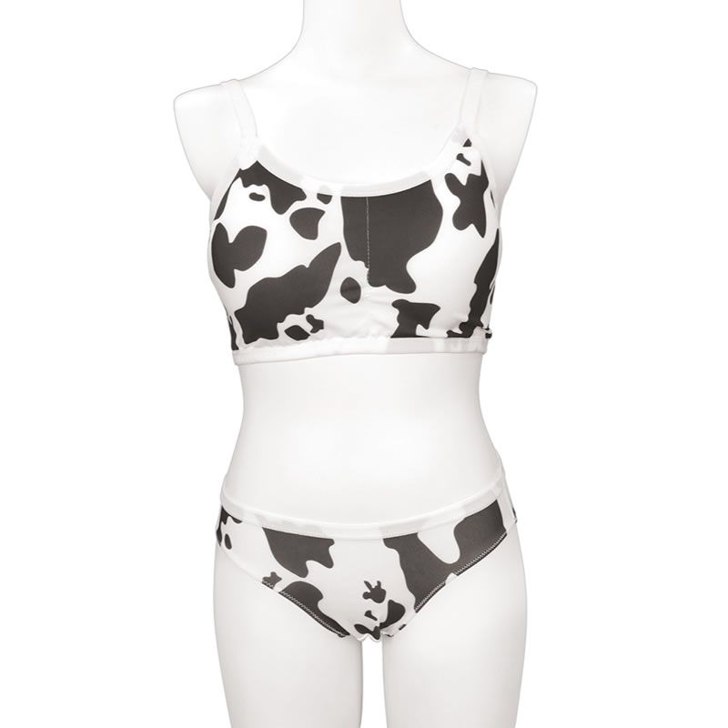 ★牛柄スポブラ&ショーツ　おとこの娘用