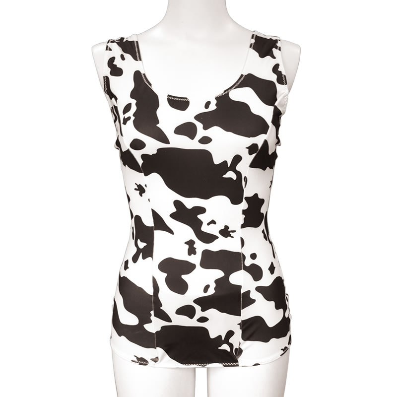 ★牛柄リング付旧スクール水着　おとこの娘用