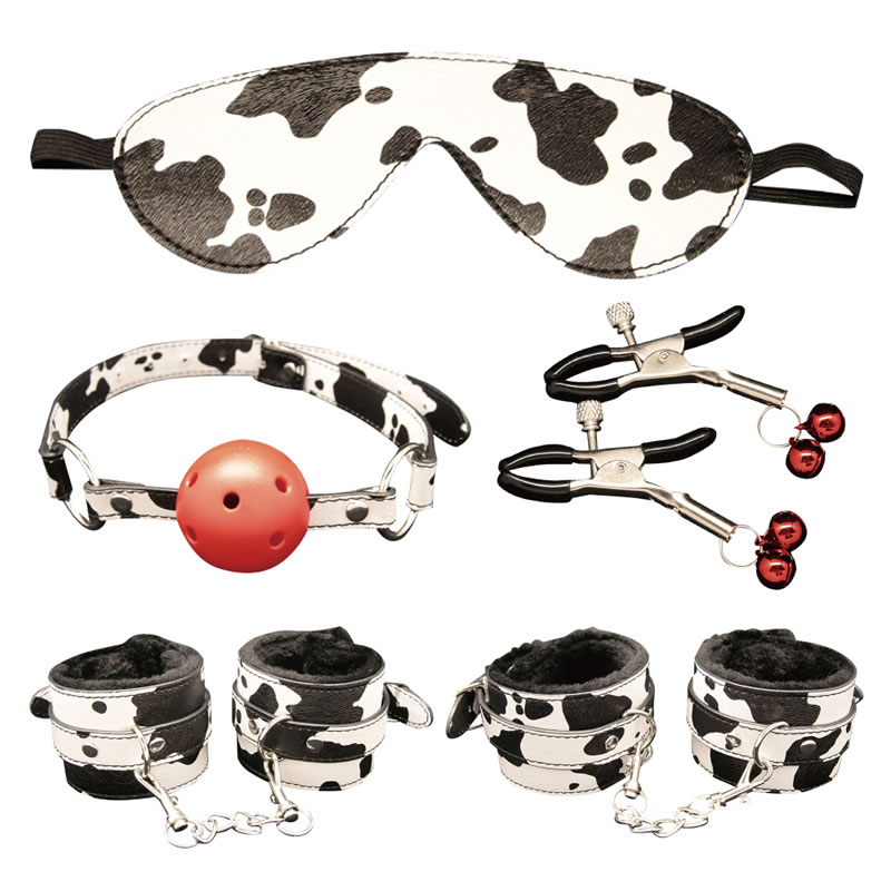 ★牛柄SM拘束具5点セット