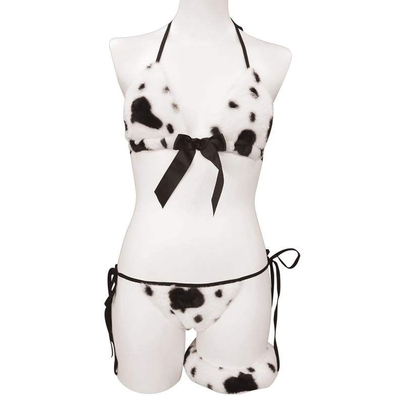 ★牛柄もふもふビキニ