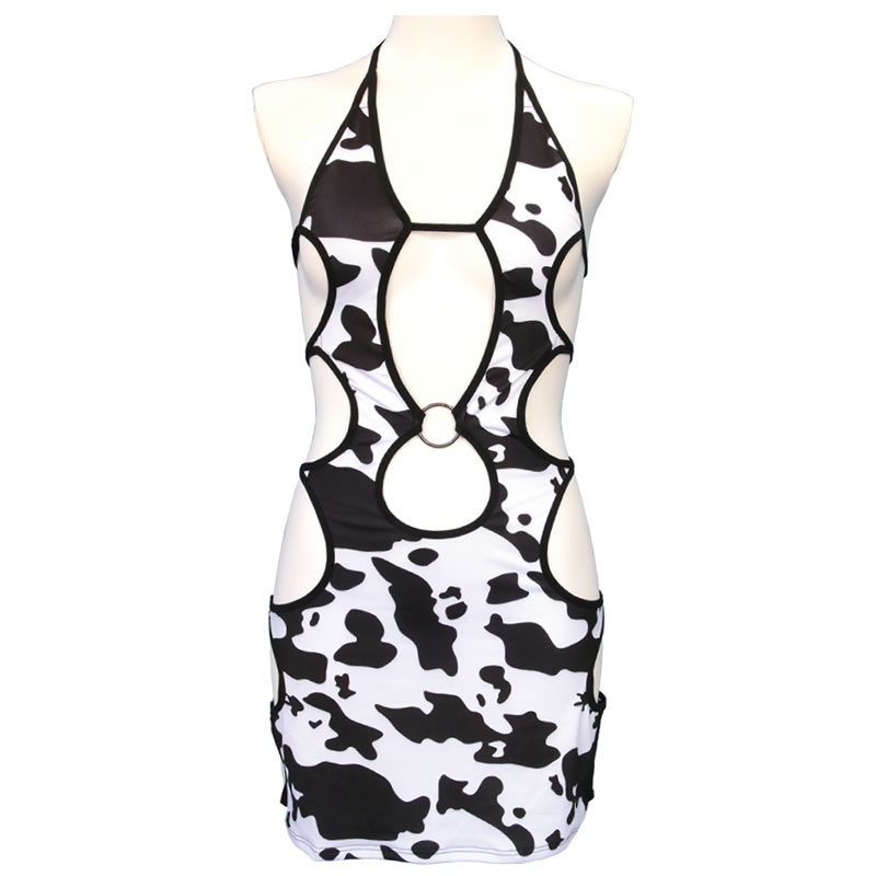 牛柄ボディコン おとこの娘用